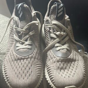 Adidas Taupe Mesh Sneakers